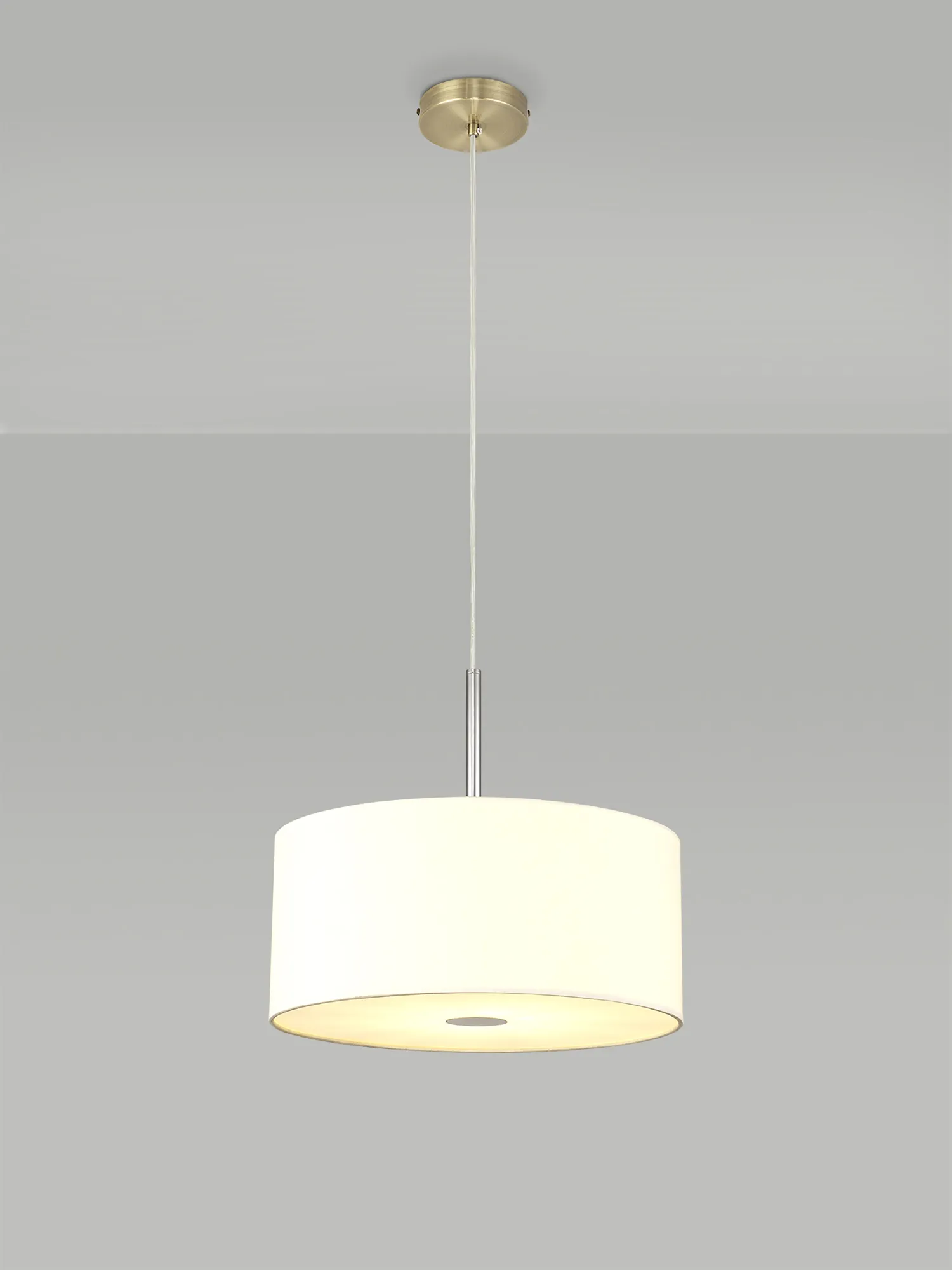 Universal 40cm Frosted Acrylic Diffuser Chrome Centre White D0319  Deco Universal